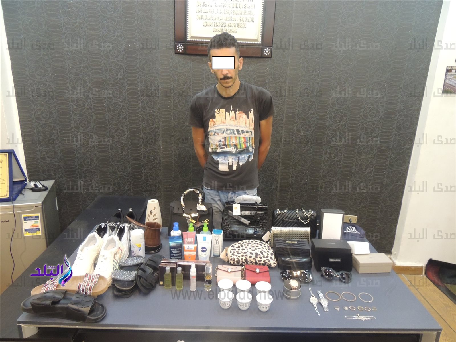 السائق بعد ضبطه