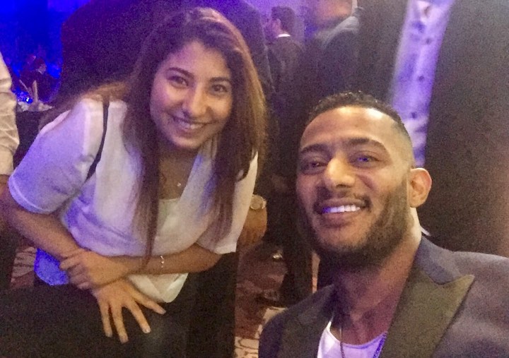 محمد رمضان مع محررة صدى البلد