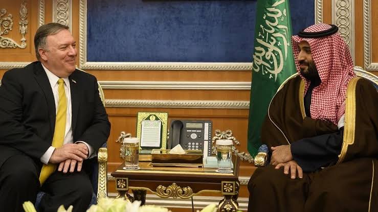 ولي العهد السعودي ووزير الخارجية الأمريكي 