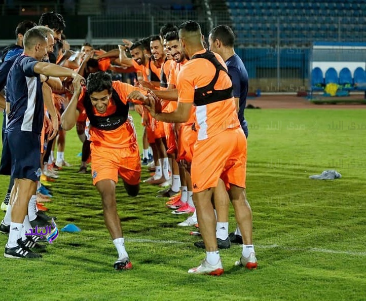 احمد حمودي فى تدريبات بيراميدز