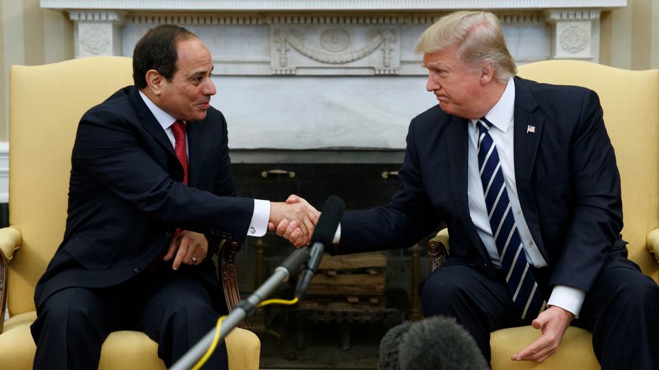 الرئيس عبد الفتاح السيسي ونظيره الأمريكي دونالد ترامب