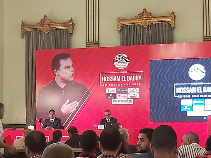 مؤتمر تثديم البدرى مدربا لمنتخب مصر 