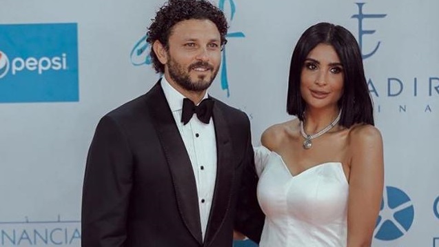 حسام غالى و زوجته  حسام غالى و زوجته