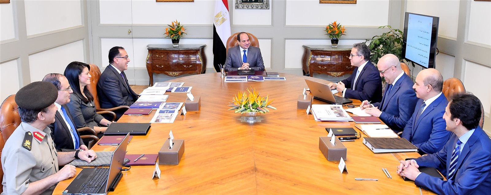 الرئيس السيسى خلال الاجتماع