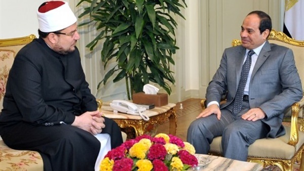 الرئيس السيسي ووزير الاوقاف
