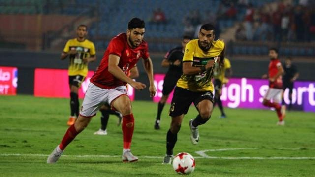 جانب من مباراة النادي الأهلي والإنتاج الحربي 