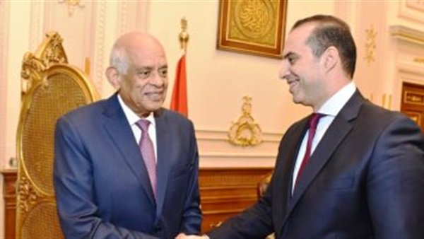 المستشار محمود فوزي ورئيس البرلمان المستشار محمود فوزي ورئيس البرلمان