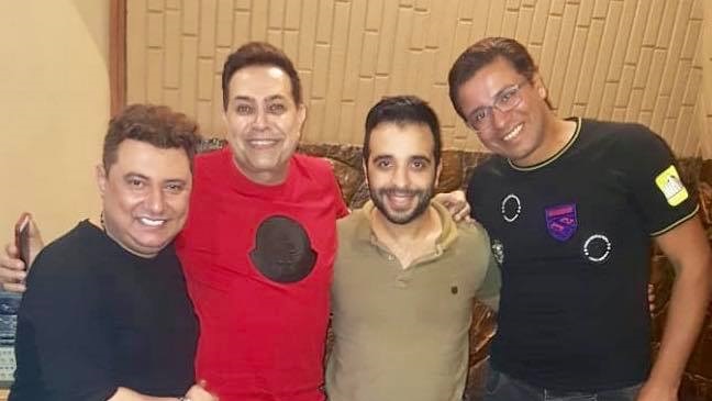 حكيم وفريق عمل البومه الجديد 