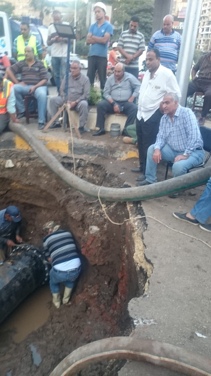 خط مياة شارع البطل احمج عبد العزيز 