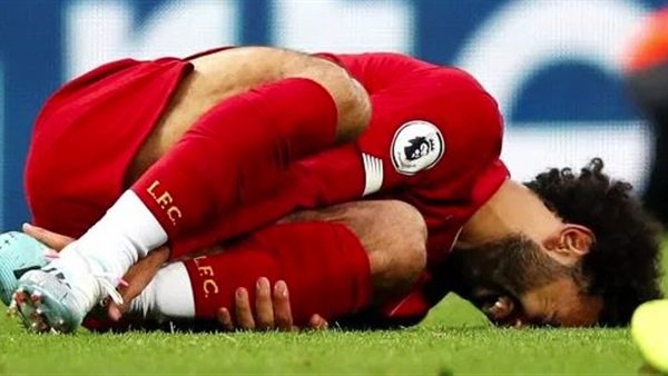 محمد صلاح أثناء إصابته 