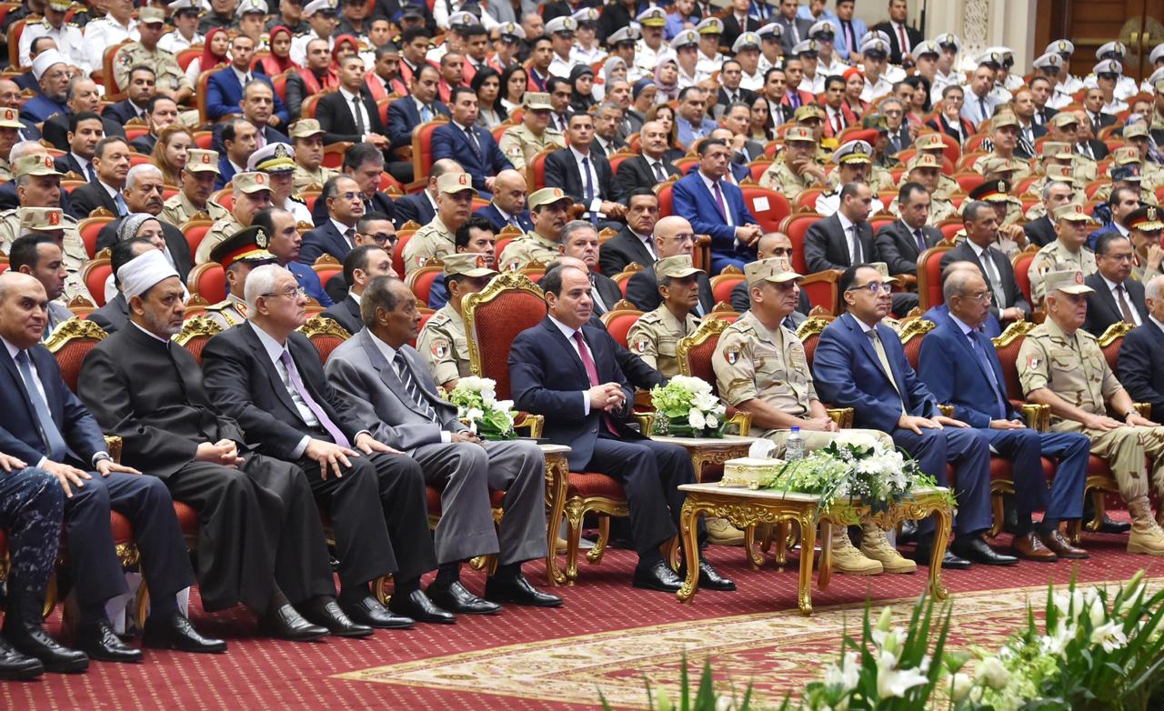 الرئيس السيسى خلال مشاركته فى الندوة التثقيفية