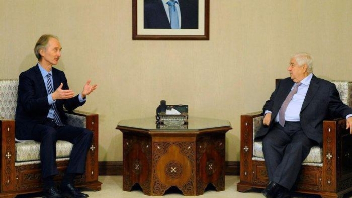 مبعوث الأمم المتحدة يلتقي بوزير خارجية سوريا في دمشق