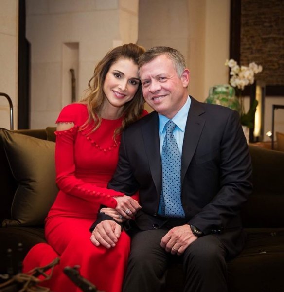 الملك عبدالله الثاني وزوجته الملكة رانيا 