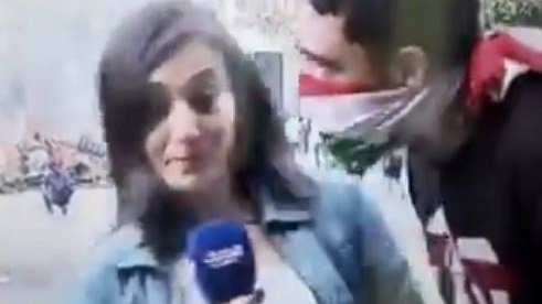 مراسلة قناة الحدث اللبنانية