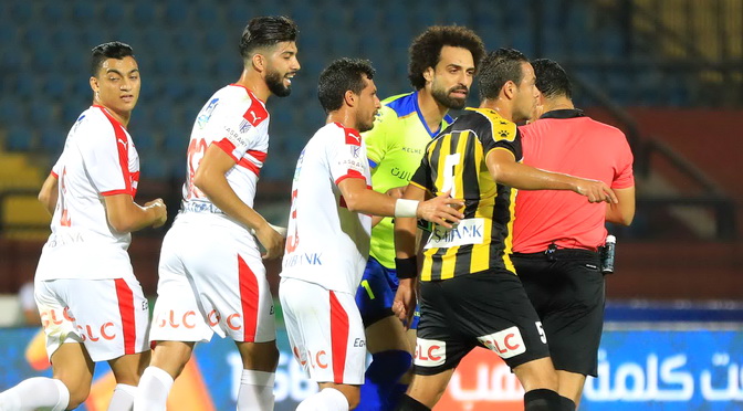 جانب من لقاء الزمالك والمقاولون