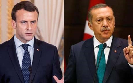 الرئيس التركي ونظيره الفرنسي الرئيس التركي ونظيره الفرنسي