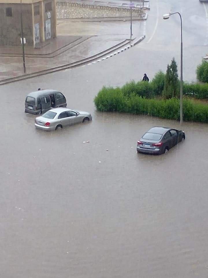 مياه الامطار تغرق مدينة العبور