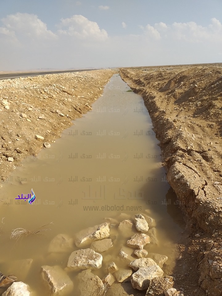 السيول بمدينة الحسنة في سيناء السيول بمدينة الحسنة في سيناء