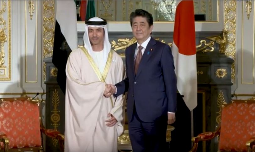 هزاع بن زايد وشينزو آبي هزاع بن زايد وشينزو آبي