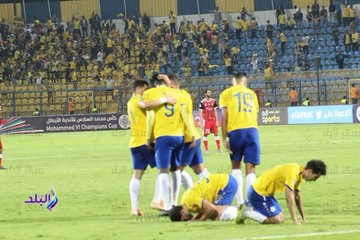 فرحة لاعبي الإسماعيلي بالهدف الأول لشيلونجو  