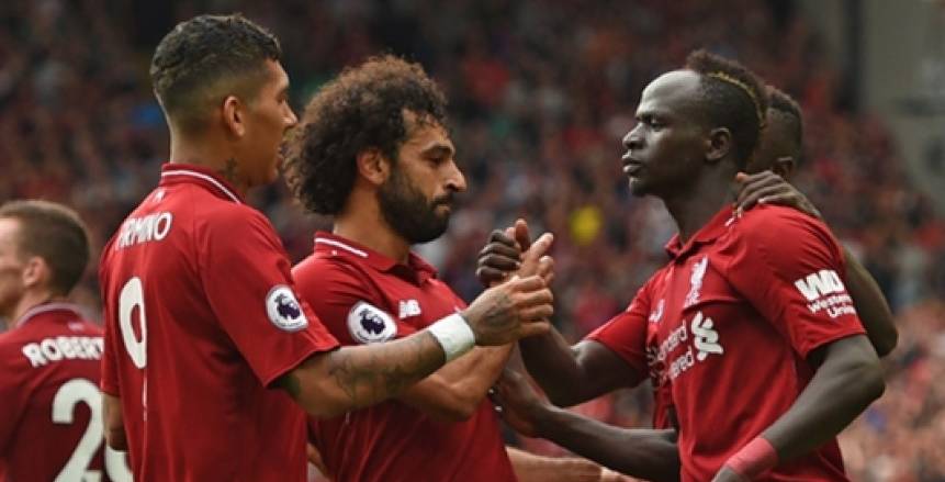 حمد صلاح وساديو ماني وفيرمينو