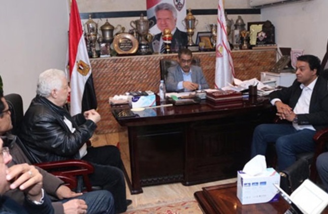 لقاء نقيب الصحفيين برئيس نادى الزمالك _ ارشيف 