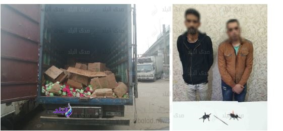 المتهمان والمضبوطات المتهمان والمضبوطات