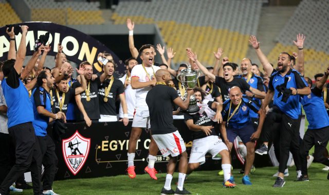 جانب من تتويج الزمالك بكأس مصر علي حساب بيراميدز