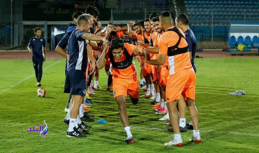 احمد حمودي فى تدريبات بيراميدز