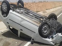 صورة أرشيفية - إنقلاب سيارة صورة أرشيفية - إنقلاب سيارة