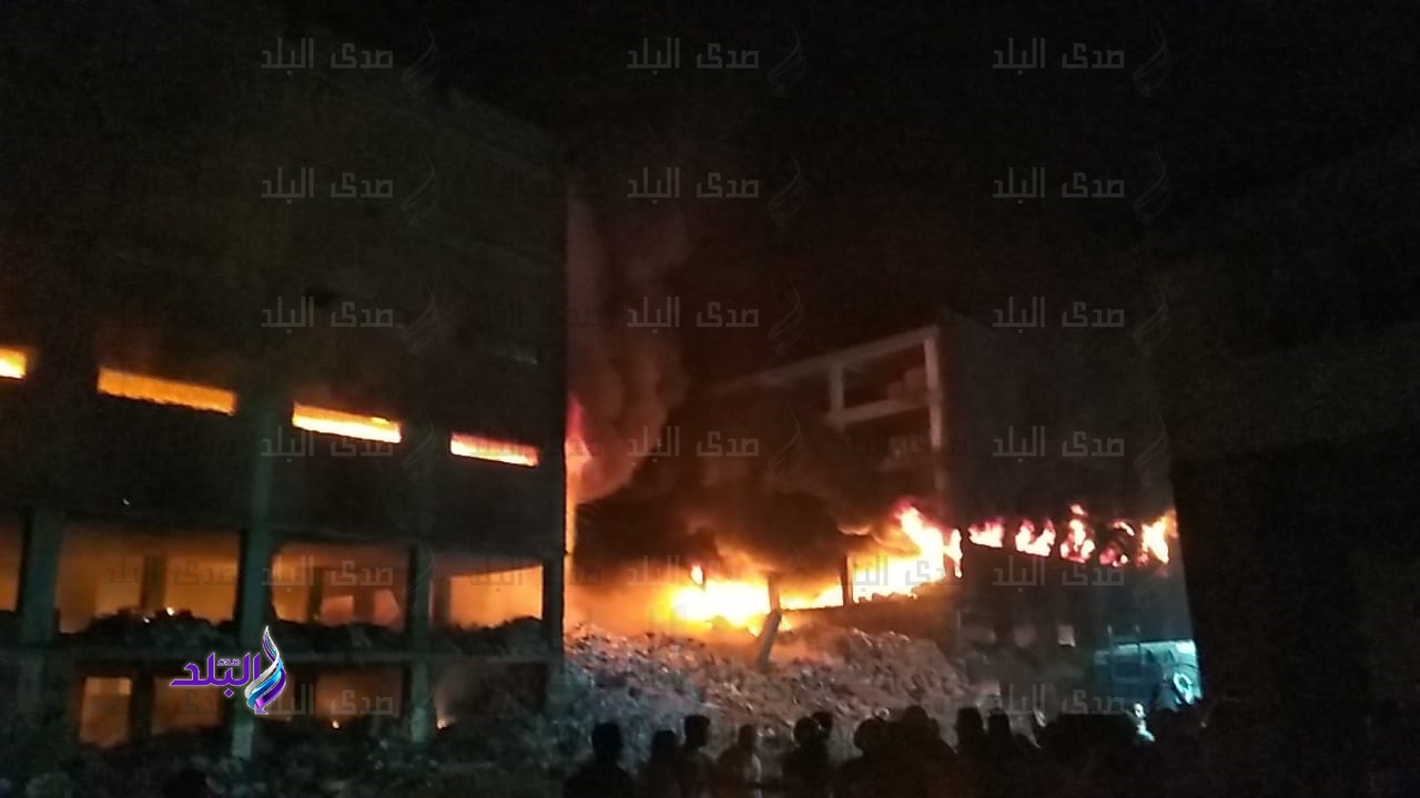 حريق مصنع قليوب