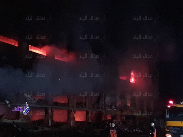 حريق مصنع قليوب