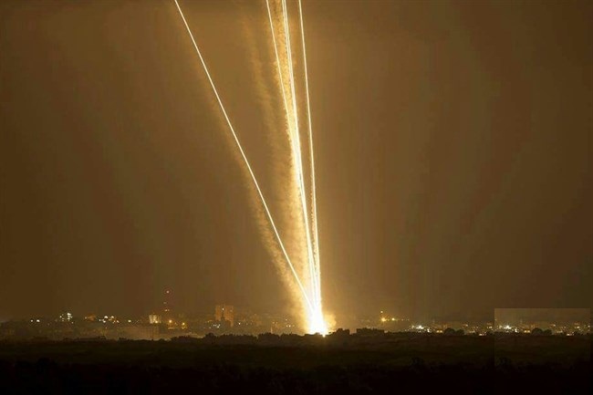 190 صاروخ على إسرائيل