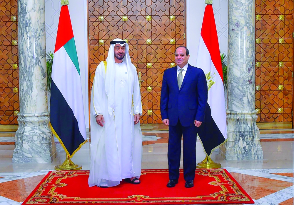 الرئيس عبد الفتاح السيسي والشيخ محمد بن زايد