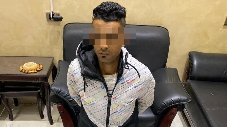 المتهم عقب ضبطه
