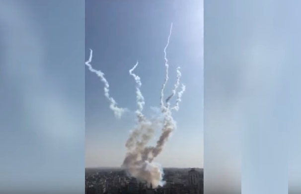  إطلاق صواريخ من قطاع غزة تجاه إسرائيل