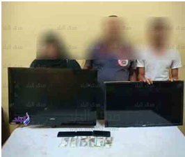 بعض المتهمين عقب ضبطهم بعض المتهمين عقب ضبطهم