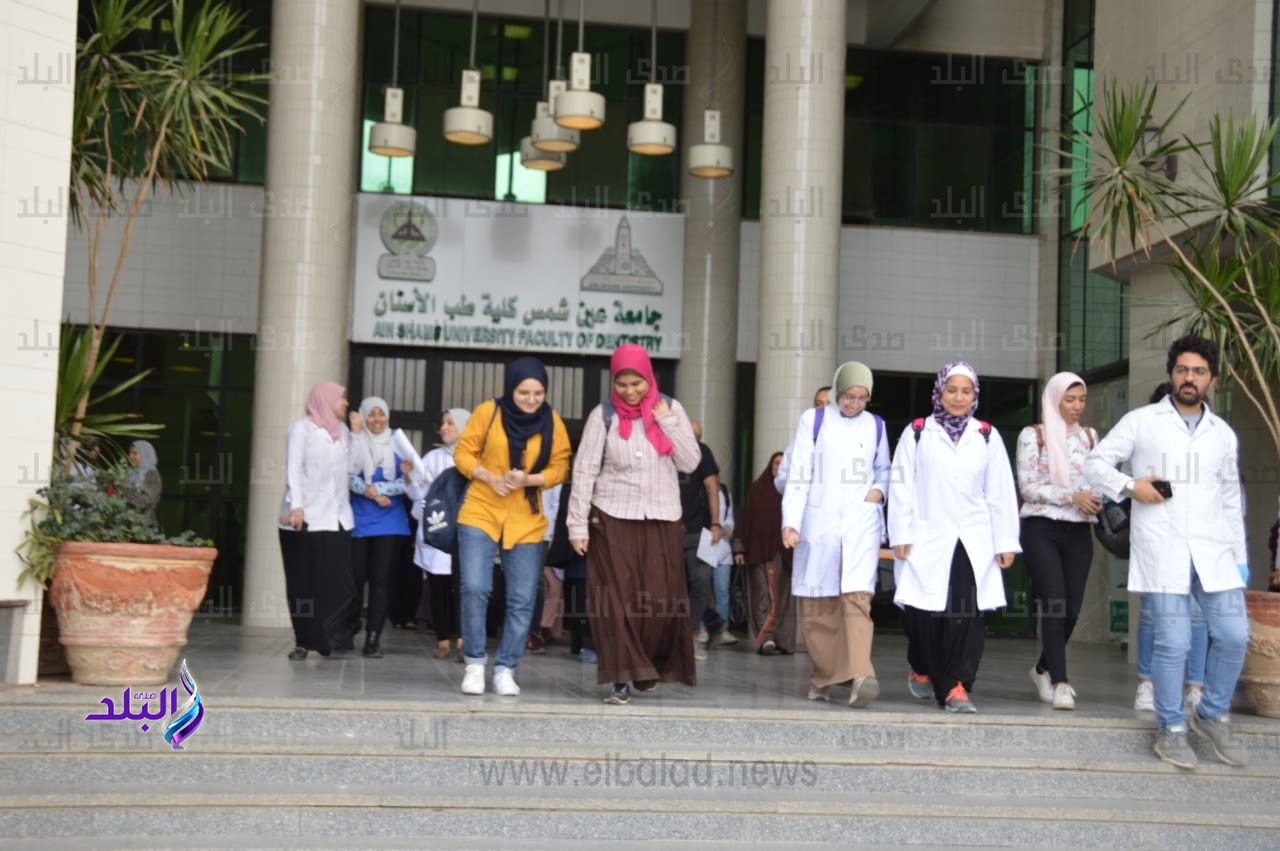 تجربة اخلاء ناجحة بكلية طب الأسنان بجامعة عين شمس