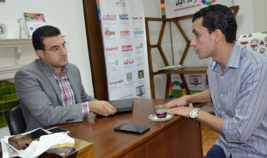 خالد البرماوى أثناء حواره مع صدى البلد 