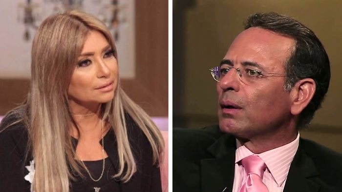 ممدوح عبد العليم وزوجته شافكى المنيرى