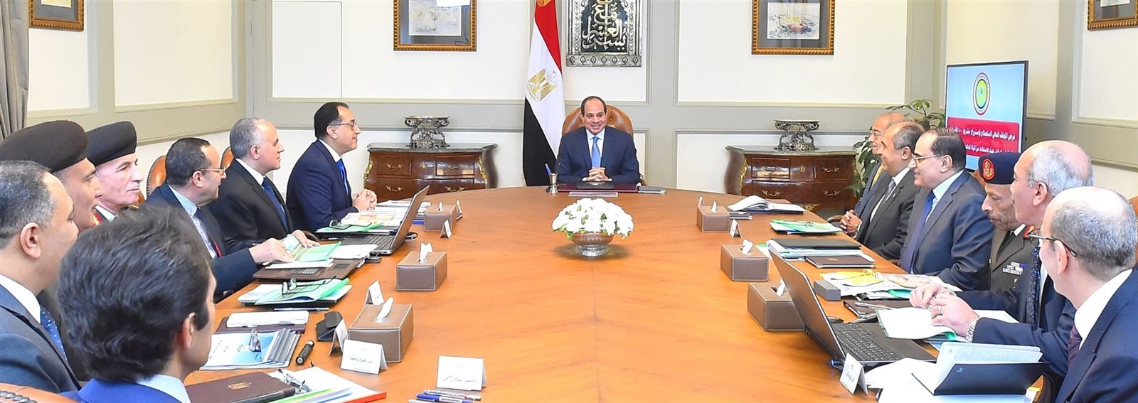 الرئيس السيسى خلال الاجتماع الرئيس السيسى خلال الاجتماع
