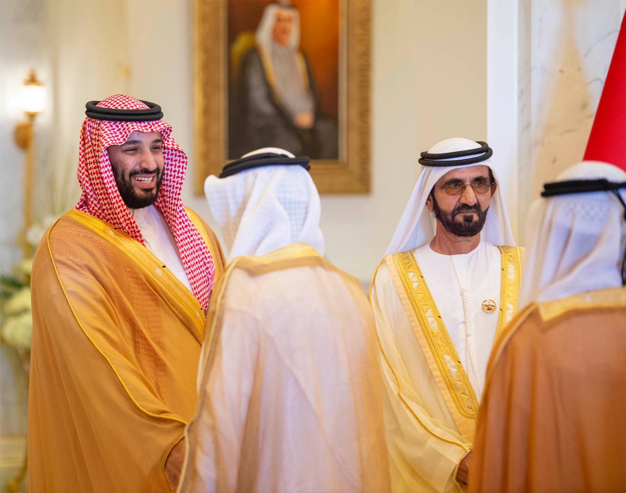 محمد بن راشد وولي العهد السعودي محمد بن راشد وولي العهد السعودي