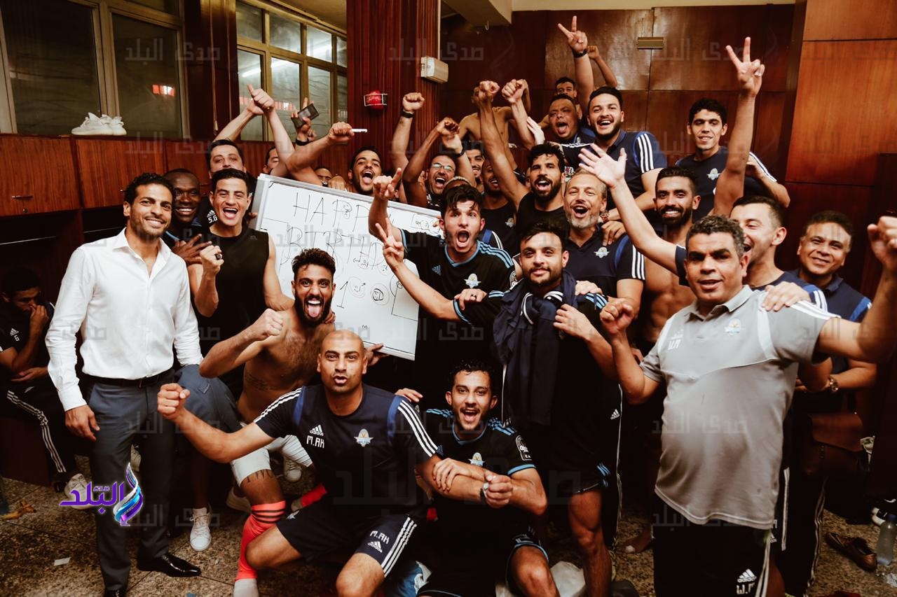 جانب من أحتفال لاعبي بيراميدز