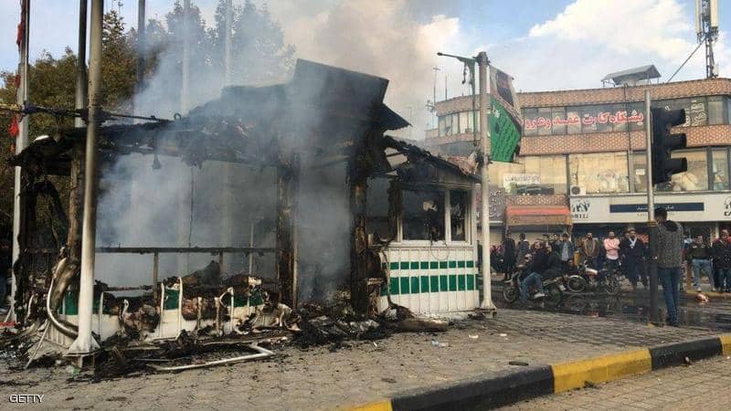 حرائق في إيران خلال حملة القمع للمتظاهرين حرائق في إيران خلال حملة القمع للمتظاهرين