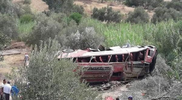 انقلاب حافلة بالمغرب