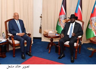 استقبال رئي سجنوب السودان للدكتور علي عبد العال