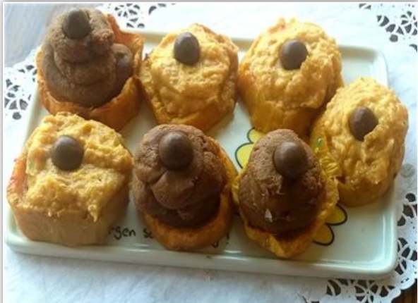 بطاطا بالشكولاته بطاطا بالشكولاته