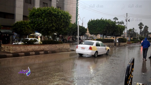 سقوط أمطار على قرى ومدن كفر الشيخ