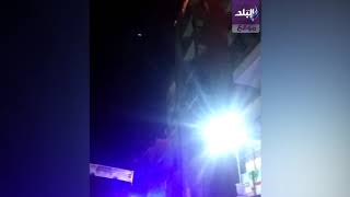 دخان كثيف يتصاعد الى السماء بسبب حريق داخل شقة بـ عين شمس