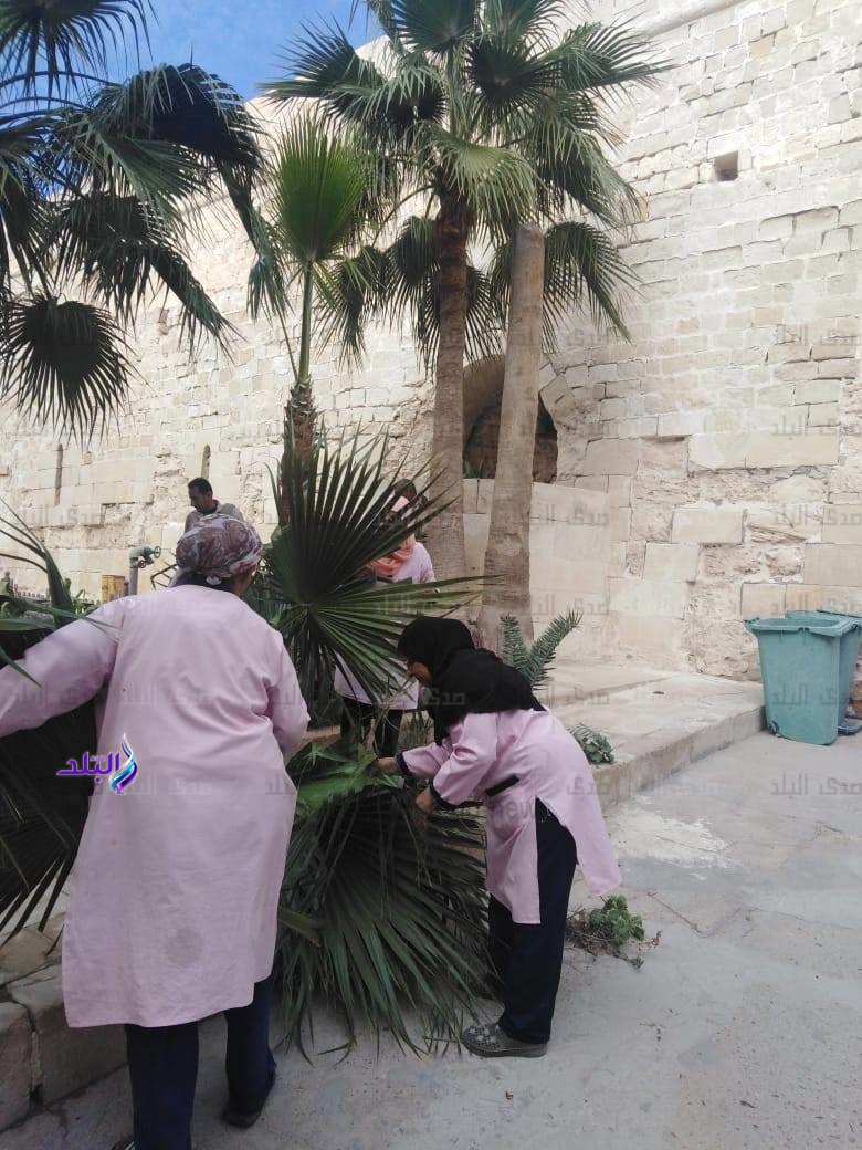 آثار الإسكندرية.. تبدأ أعمال تجميل حدائق قلعة قايتباي